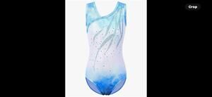 DAXIANG Leotard for Girls Gymnastics Dance Wear Shiny Blue Sz 16A